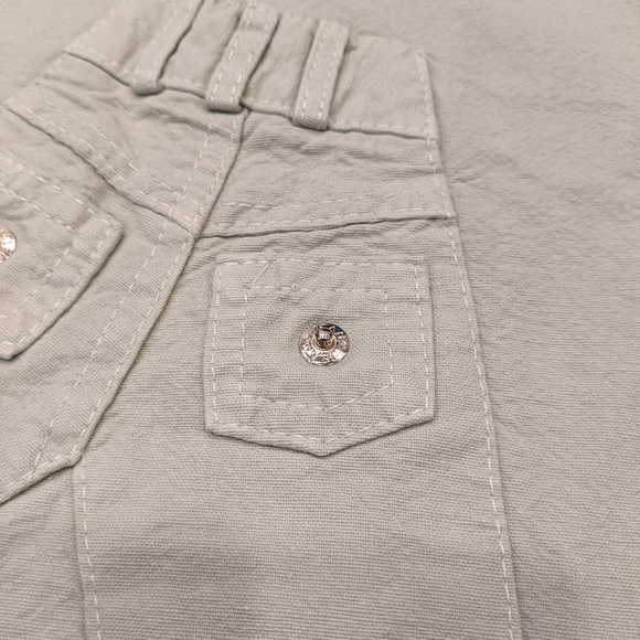 HUGO BOSS Light Green Denim Overall Retro 90s Style Dress/Jumper Skirt Size S/M - Picture 13 of 16